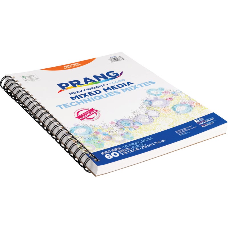 Prang (Formerly Art Street) Mixed Media Journal, Heavyweight, 8.5" x 11", 60 Sheets - Image 2
